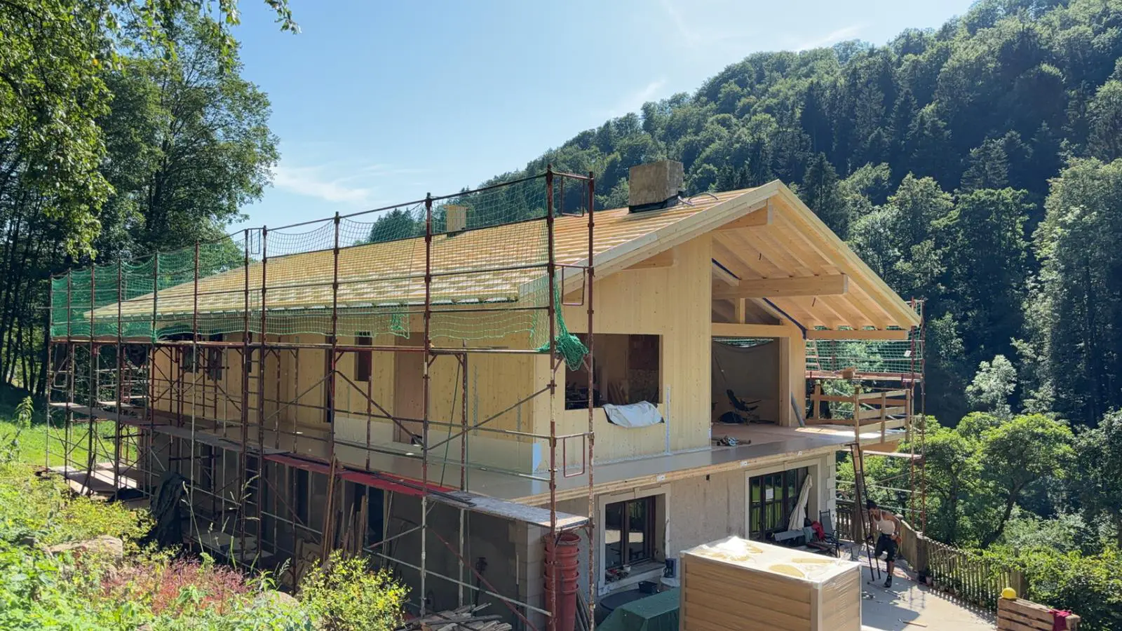 Haus aus Holz bei einem Kunden von Niederleitner