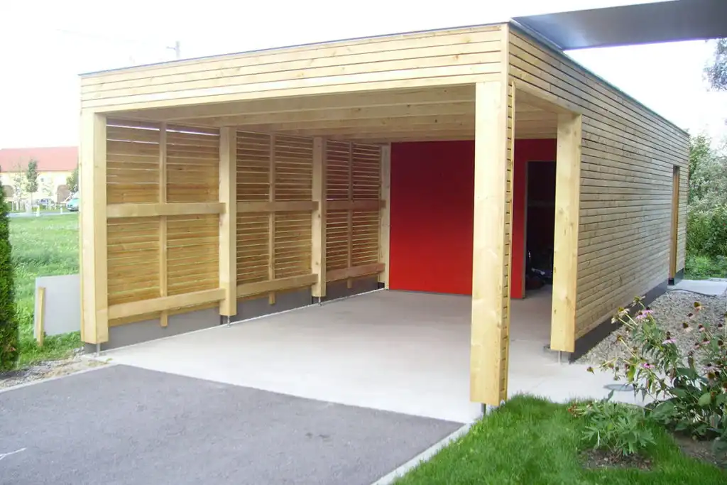 Carport aus Holz von Niederleitner