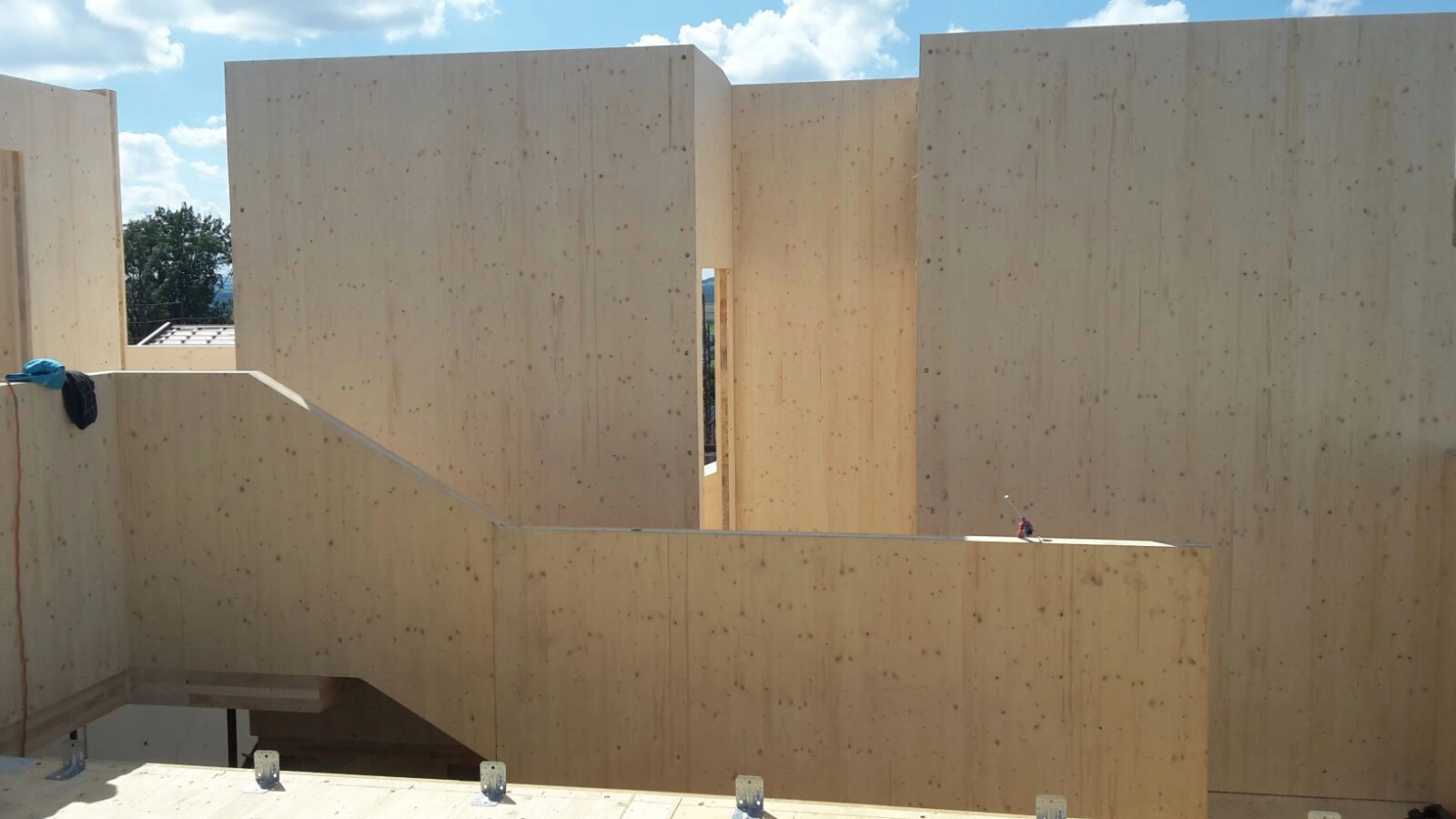 Holzmassivbau bei einem Kunden von Niederleitner